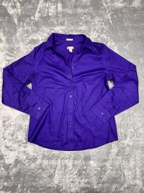 Chico's Wrinkle Resistant Women’s Purple Button Up Shirt